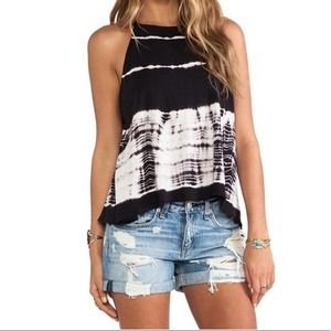 Free People bonfire tie dye open back tank